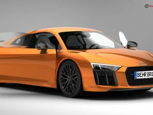 audi r8 v10 plus 2016 3D Model
