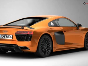 audi r8 v10 plus 2016 3D Model