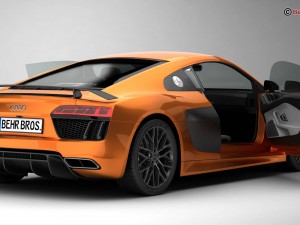 audi r8 v10 plus 2016 Model 3D