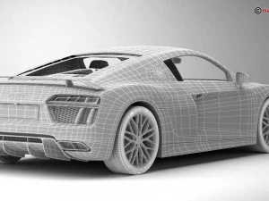 audi r8 v10 plus 2016 3D Model