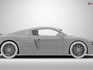 audi r8 v10 plus 2016 Model 3D