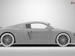 audi r8 v10 plus 2016 3D Model
