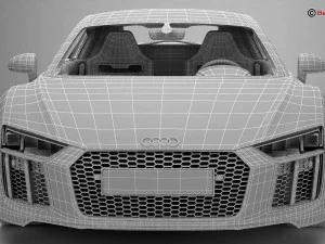 audi r8 v10 plus 2016 3D Model