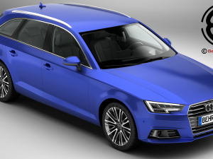 audi a4 avant 2016 3D Модель