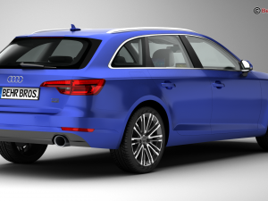 audi a4 avant 2016 3D Model
