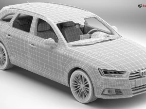 audi a4 avant 2016 3D Model