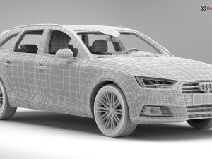 audi a4 avant 2016 3D Model