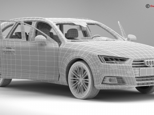 audi a4 avant 2016 3D Model