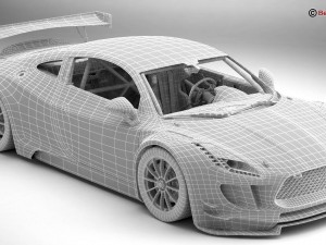 generic sports car gt3 Modelo 3D