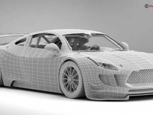 generic sports car gt3 3D Model