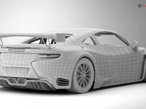 generic sports car gt3 Modelo 3D