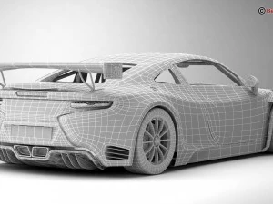 generic sports car gt3 3D Model