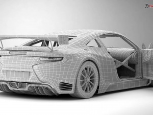 generic sports car gt3 Modelo 3D