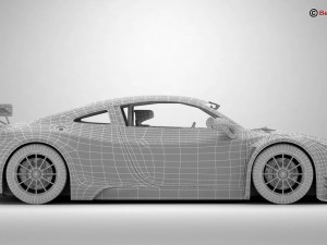 generic sports car gt3 Modelo 3D