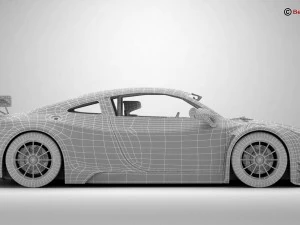 generic sports car gt3 3D Model