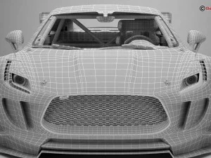 generic sports car gt3 3D Model