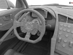 generic sports car gt3 3D Model