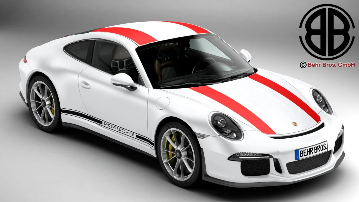porsche 911 r 2017 3D Model .c4d .max .obj .3ds .fbx .stl .blend