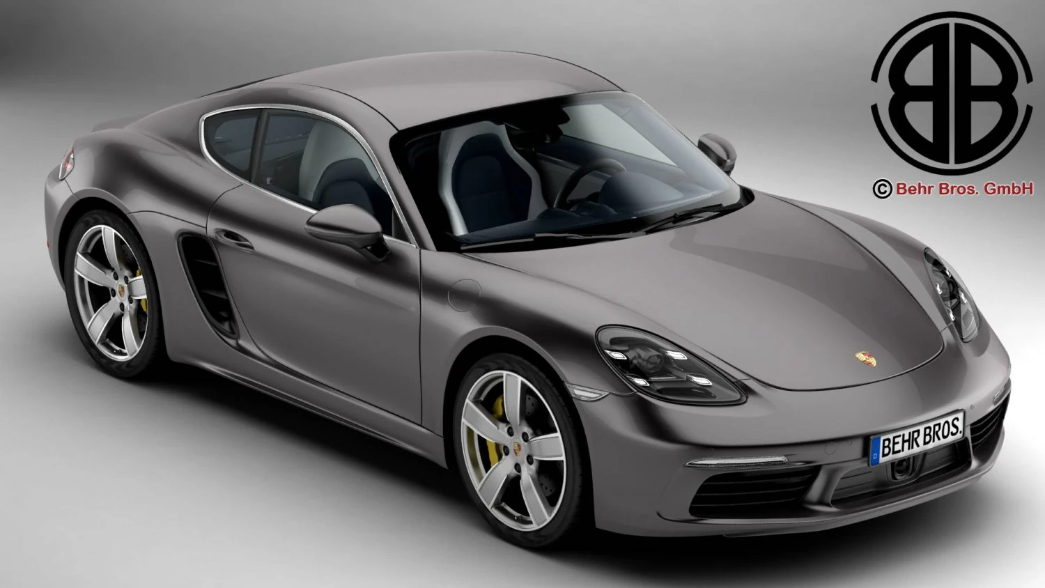 porsche 718 cayman 2017 3D Model .c4d .max .obj .3ds .fbx .stl .blend