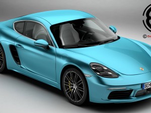 porsche 718 cayman s 2017 3D Model