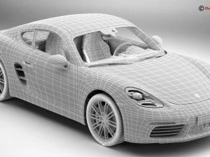 porsche 718 cayman s 2017 3D Model
