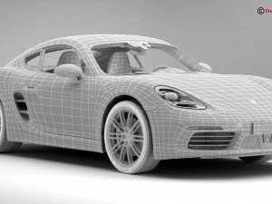 porsche 718 cayman s 2017 3D Model