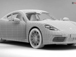 porsche 718 cayman s 2017 3D Model