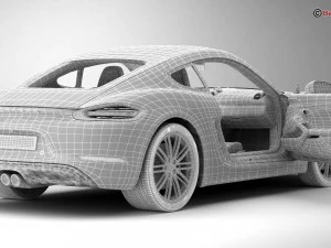 porsche 718 cayman s 2017 3D Model