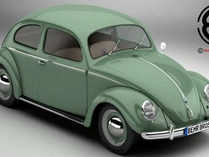 volkswagen kumbang 1951 mewah Model 3D