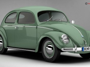 volkswagen beetle 1951 deluxe 3D Модель