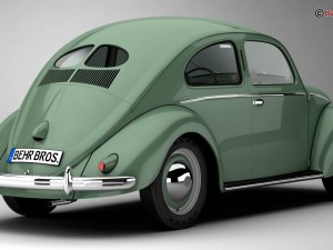volkswagen beetle 1951 deluxe 3D Модель