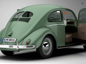 volkswagen beetle 1951 deluxe 3D Модель