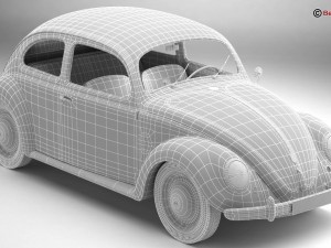 volkswagen beetle 1951 deluxe 3D Модель