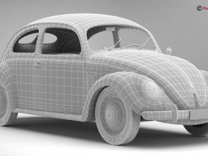 volkswagen beetle 1951 deluxe 3D Модель