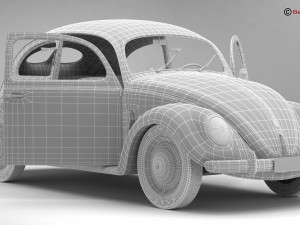 volkswagen beetle 1951 deluxe 3D Модель