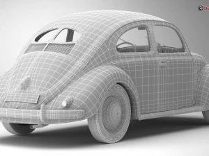 volkswagen beetle 1951 deluxe 3D Model