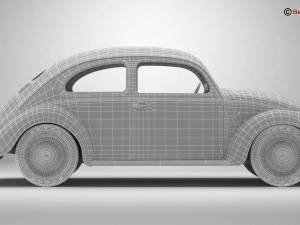 volkswagen beetle 1951 deluxe 3D Модель
