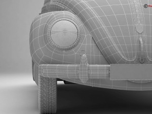volkswagen beetle 1951 deluxe 3D Модель