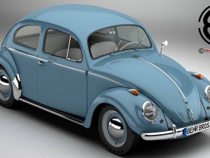 volkswagen beetle 1963 1200 deluxe 3D Model