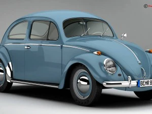 volkswagen beetle 1963 1200 deluxe 3D Model