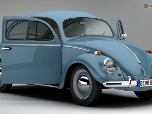 volkswagen beetle 1963 1200 deluxe Model 3D