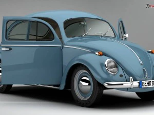 volkswagen beetle 1963 1200 deluxe 3D Model
