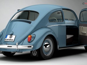 volkswagen beetle 1963 1200 deluxe Model 3D