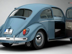 volkswagen beetle 1963 1200 deluxe 3D Model