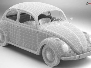 volkswagen beetle 1963 1200 deluxe 3D Model