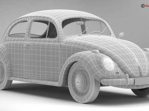 volkswagen beetle 1963 1200 deluxe 3D Model