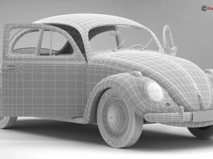 volkswagen beetle 1963 1200 deluxe 3D Model