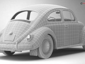 volkswagen beetle 1963 1200 deluxe Model 3D