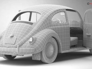 volkswagen beetle 1963 1200 deluxe 3D Model