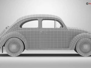 volkswagen beetle 1963 1200 deluxe 3D Model